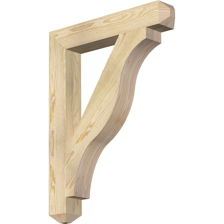 Funston Craftsman Rough Sawn Bracket, Douglas Fir, 4"W x 26"D x 34"H